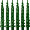 MTLEE Christmas Tree Shaped Taper Candles 10 Inch Unscented Christmas Tree Candles Decorative Aesthetic Xmas Relaxation Gifts for Centerpiece Decorations (Stylish,Green,6 Pcs)