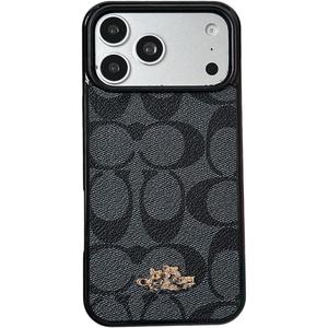 Phone Case for iPhone 17 Pro Max Case for Women Men,Luxury Monogram Design Classic Slim Shockproof Protective Cover Case,Compatible with iPhone 17 Pro Max 6.9(Black)