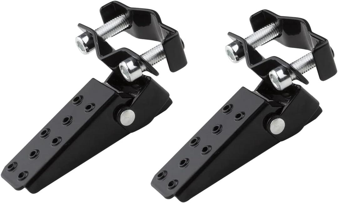 A Pair Universal Foldable Foot Pedals for Motorcycle Universal Frame Clamp-On Type Folding Foot Pegs for MTB ATV Scooter Motorcycle