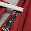 MisShow Long Formal Dresses for Women Elegant V Neck Wrap Ruffle Cocktail Wedding Guest Dress Evening Party Gown (X-Large, Burgundy)