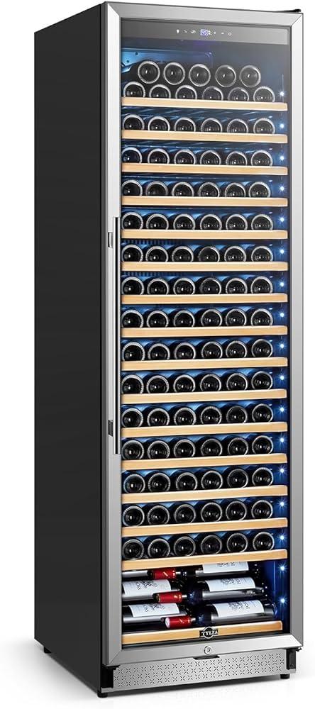 Tylza Fridge 24 Inch, 189 Bottles Large Cooler Refrigerator, Built-in or Freestanding Tall Cooler with Upgraded Compressor, Low Noise, Fast Cooling and Intelligent Temperature Memory
