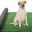 Heyroll Artificial Grass 4X6FT, 0.4" Pile Height Green Fake Grass Mat, Synthetic Turf Rug Indoor Outdoor Lawn Pet Dogs for Garden, Balcony, Patio with Drainage Holes, Customized Sizes