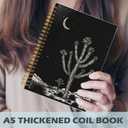 Yhtrg Black and White Boho Western Cactus Spiral Notebooks, Western Journaling Notebook, Eclectic Boho Southwestern Moon Desert Landscape Notebook for Note Taking, 5.5x8.3 Inch