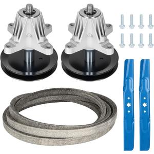 Aeagle 918-06991 Rebuild Kit Fit for Troy-Bilt Bronco Pony 42" TB42 TB2246 Craftsman T1000 T1200 T1400 LT4200 T130 1400 T1800, Includes 2 Spindles 618-06991, 2 Blades 742-04308, 96 Belt 954-04060