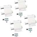 QCAA Magnetic Touch Latch for Cabinet, Push to Open, Double Barrel, White, 4 Pack, Made in Taiwan