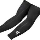adidas Compression Arm Sleeves, Lightweight, Temperature-Regulating Compression Sleeves (Large/X Large, Black V1)