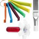 AMI PARTS 3 PCS Air Conditioner Fin Comb Condenser Fin Straightener Include FCR6 Fin Comb, Plastic Air Conditioner Fin Comb and Metal Radiator Fin Comb for Air Conditioner Condenser