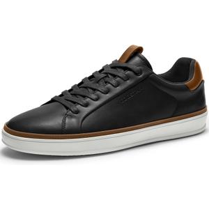 Coostar Mens Casual Shoes Comfortable Dress Sneakers Classic Lace-up Shoe Lightweight Black Size 9
