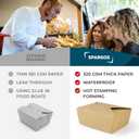 Chinese Takeout Storage Containers (60 Pack) 45oz - Kraft Brown Cardboard Paper Togo - Take Out Boxes -Biodegradable Eco To Go Food For Restaurants Catering Party