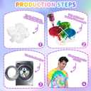 2 x 24 Colors Tie Dye Kit, Tie Dye Set for Kids, Pre-Filled Bottles, Non Toxic Permanent Fabric Dye Art Set, Easy DIY Fabric Art - Create Fun (24 Colors)