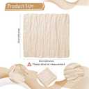 LZY 120 Pack Gauze Cheesecloth Napkins 20x20 Inch Dinner Cloth Napkins, Soft Boho Table Napkins Rustic Wrinkled Cheese Cloth Napkins Bulk for Wedding Party Baby Shower Event Decor (Ivory)