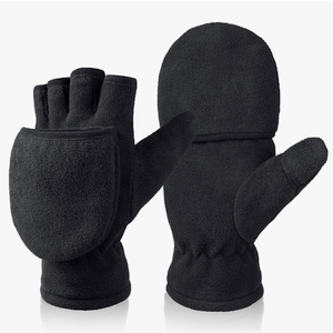 Winter Convertible Gloves Flip Top Mittens Warm Polar Fleece for Winter Running Texting Photographing for Men Women