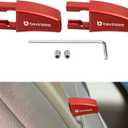 Bevinsee 2pcs Seat Release Lever Knob Latch Handle Left & Right Side Compatible with Ford Mustang 2005-2014 Seat Back Adjustment, 5R3Z-6362762-AAC Aluminum Red