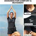 Kanu Surf womens Upf 50+ Short Sleeved Active Swim Shirt Rashguard & Workout Top (Black, XXL)