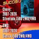 Leveling Lift Kit for Silverado 1500 Raise Front 3inch, 3in Lift Strut Spacers Compatible with Chevy GMC Sierra 1500 2007-2026 2WD 4WD, Aluminum Suspension Parts Keep Level Both Front and Rear