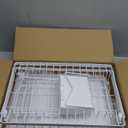 2-Tier Dish Racks for Kitchen Counter, Large Dish Drainers for Kitchens Counter Stainless Steel Kitchen Dishes Drying Rack, Space Saving Dishes Strainer for Bowl, Plate, Cup - Modern Counter Organizer (White)