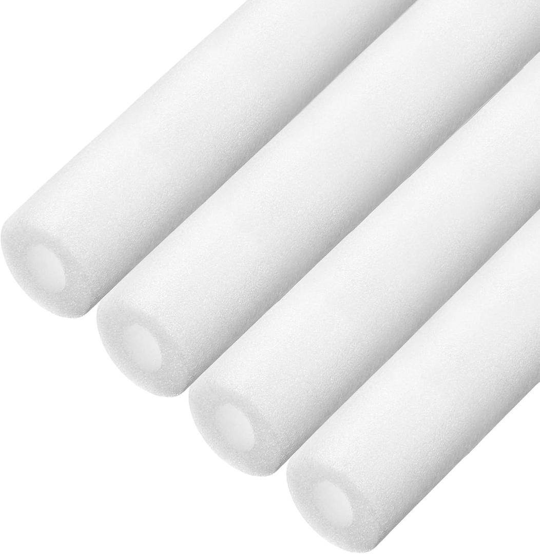MECCANIXITY 2pcs Pipe Insulation Foam Tube Pipe Lagging 25mm(1 Inch) ID 45mm OD 3ft Freeze Protection for Copper Pipe, White