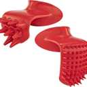 Lick'em Tongue Cat Scratcher Brush Combo Set  Funny Novelty Gag White Elephant Gift for Cat Lovers, Red, Model