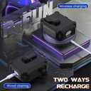 8 x R-fun AirPods 2 Case 2019 with Lock & Cleaning Kit, Keychain, Magnetic Lid, Compatible with AirPods 2nd/ 1st Generation Protective Case, Support Wireless Charging, Black