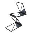 360 Viewing Angle Self Hair Cutting Mirror, Clear Anti-Fog HD Glass (Black Without LED Without Accessories)