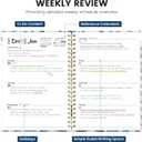 2026 Planner, Weekly and Monthly Planner for Women, January 2026 - December 2026, Hardcover 2026 Calendar Planner Book with Tabs, Inner Pocket, Spiral Bound, Perfect for Office Home School Supplies - A5 (6.3" x 8.5"), Blue Flower