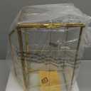 Glass Wedding Card Box with Lock and Slot, 12.6" x 6.1" x 9" Large Gold Clear Card Box for Wedding Reception, Graduation, Keepsake Display, Party Centerpiece -Gold