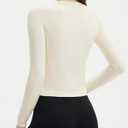 SUUKSESS Women Seamless Workout Long Sleeve Shirts Gym Athletic Running Yoga Tops (XL)