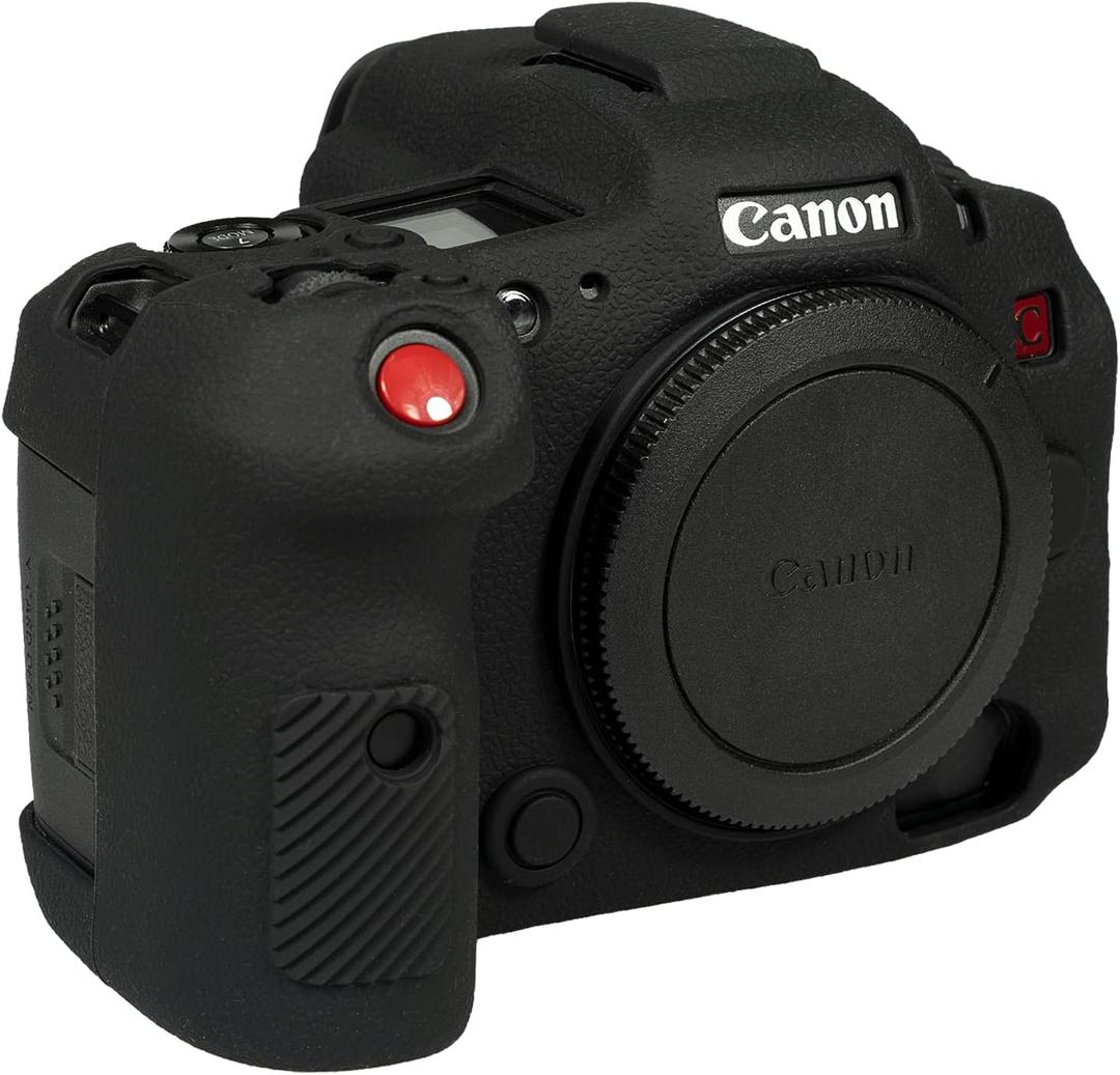 Easy Hood Camera Case for Canon EOS R5C Mirrorless Camera, Anti-Scratch Soft Silicone Rubber Case Protective Body Housing Protector Skin Cover-Black