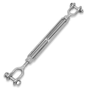 Hot Dipped Galvanized Steel Jaw and Jaw Turnbuckle - Heavy Duty Turnbuckle, 3/8" Threaded Diameter x 12in,3500 lbs Working Load Limit - Durable,Weather Resistant