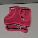 rabbitgoo Dog Harness Small Sized and Leash Set, Step in Soft Light Puppy Vest, Breathable Mesh Pet Harness, Reflective for Safe Easy Walking, Rose Red M (M (Chest: 16 - 18.5"))