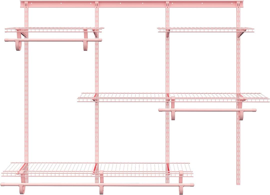 4-6 Ft. Pink Custom Insert Wire Closet Organizer System Kit