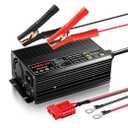 14.6V 30A Lithium Battery Charger, LiFePO4 Battery Charger AC-DC Smart Charger with Intelligent Trickle Charging, Cooling Fan, Switch, Dual Connection, Automatic Battery Maintainer