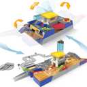 Driven by Battat - 80-Piece Race Track & Auto Shop Playset with Mini Cars - Kids Toys Collapsible Set with Elevator, Road Signs & Multiple Racing Routes - Interactive Vehicle Track System for Ages 3+