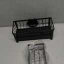 Sponge Holder for Kitchen Sink,Sink Caddy with Removable Dish Brush Holder,Self-Draining Kitchen Countertop Organizers and Storage Essentials,Soap Dispenser Organize and Home Decor-Black (1 Tier Black-Tray)