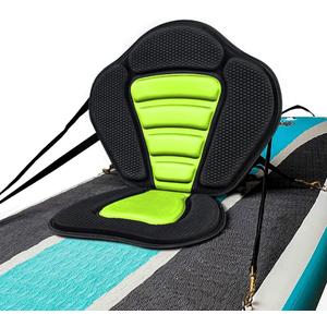 Padded Canoe Seat - Fishing Boat Seat with High Back Support, Adjustable Strap & Detachable Storage Bag - Green, Large