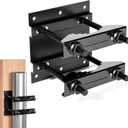 1 Pack Pole Mounting Kit, Mast Mount Brackets for Outside Antenna, Street Sign Mounting Hardware for Light Poles, Outdoor Security Camera Bracket, Side Mount Flag Pole Holder