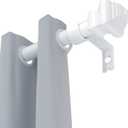 Curtain Rods for Windows 36-78 inch, 5/8 inch White Curtain Rod with Brackets Adjustable for Bedroom Kitchen Study Living Room