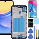 for Samsung Galaxy A15 5G Screen Replacement for Samsung A15 Screen Replacement with Frame kit for Samsung A15 4G / 5G A156u A156m s156vl A156w LCD Touch Display digitizer Assembly 6.6 Inch