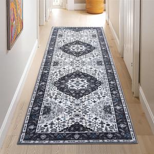 chunsemeiju 2x6 Area Rug,Boho Vintage Oriental Washable Rugs,Collapsible Area Rug for Bedroom, Entryway, Kitchen, Bathroom