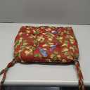 vctops Farmhouse Bird Print Chair Cushions with Ties U-Shaped Soft Comfortable Chair Pads Non Slip Seat Cushions for Indoor Dining Room and Kitchen Chairs (Red,16"x16")