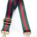 Kolti Purse Strap Replacement Crossbody Handbag Stripe Wide Adjustable (Gold Buckle-14)