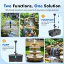 Pond Filter with Fountain Pump Kits, 60W 820GPH Pond Pump and Filter Kit with Submersible Water Pump Flow Ajustable for Outdoor Ponds Koi Pond Garden Fish Tank Water Features