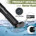 Tension Shower Curtain Rod 51-126In(4.25-10.5Ft), Long Shower Curtain Rod No Drilling for Window or Bathroom Patio, Adjustable Spring Shower Rod, Easy to Install Never Rust Rod Diameter 1.26Inch-Black