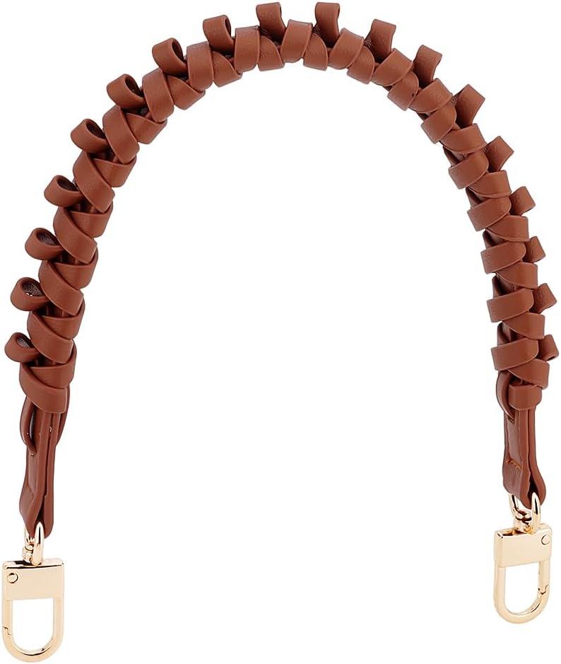 PH PandaHall Braided Purse Strap, 1pc 44.7cm/17.6" PU Leather Bag Strap with Swivel Clasps Short PU Leather Handbag Handle for Women Replacement Handbag Tote Bag Purse Bag Making Supplies