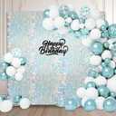 24PCS Colorful Blue Shimmer Wall Backdrop, Square Sequin Backdrops Panel, Glitter Wall Background for Birthdays, Weddings, Graduation, Engagements, Disco Bachelorette Party Decoration (4FTx6FT)