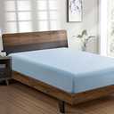 FreshCulture Twin XL Fitted Sheet Only - Hotel Quality Fitted Sheet Twin XL Size - Ultra Soft & Breathable - Brushed Microfiber - Deep Pocket - Cooling Fitted Sheets for Twin XL Size Bed (Light Blue)