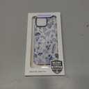 for iPhone 12 Case, Vintage Botanical Pattern with Blue Flowers, Military-Grade Drop Protection, Floral Soft Slim TPU Protective Cover with Camera Protection for Women & Girls