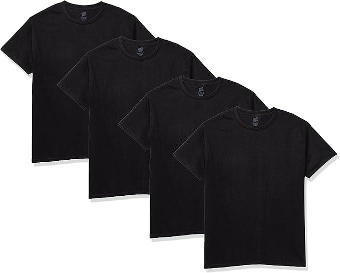 Men's Essentials Tshirt 4 Packs, ComfortSoft Tee, Cotton Shirt for Men, Size XXL