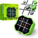 GiiKER Tic Tac Toe Bolt Game, Original 3-in-1 Handheld Games, Portable Travel Games for Car Ride, Toys Gift Idea for Kids and Adults, Stocking Stuffers Birthday Gifts for Boys Girls - Green
