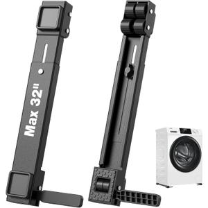 Appliance Slider Heavy Duty with Wheels, Adjustable Appliance Roller Base Max 32", Lockable Furniture Mover for Hardwood Floors, Easy Move for Refrigerator, Dryer, Dishwasher, Washing Machine (Black)